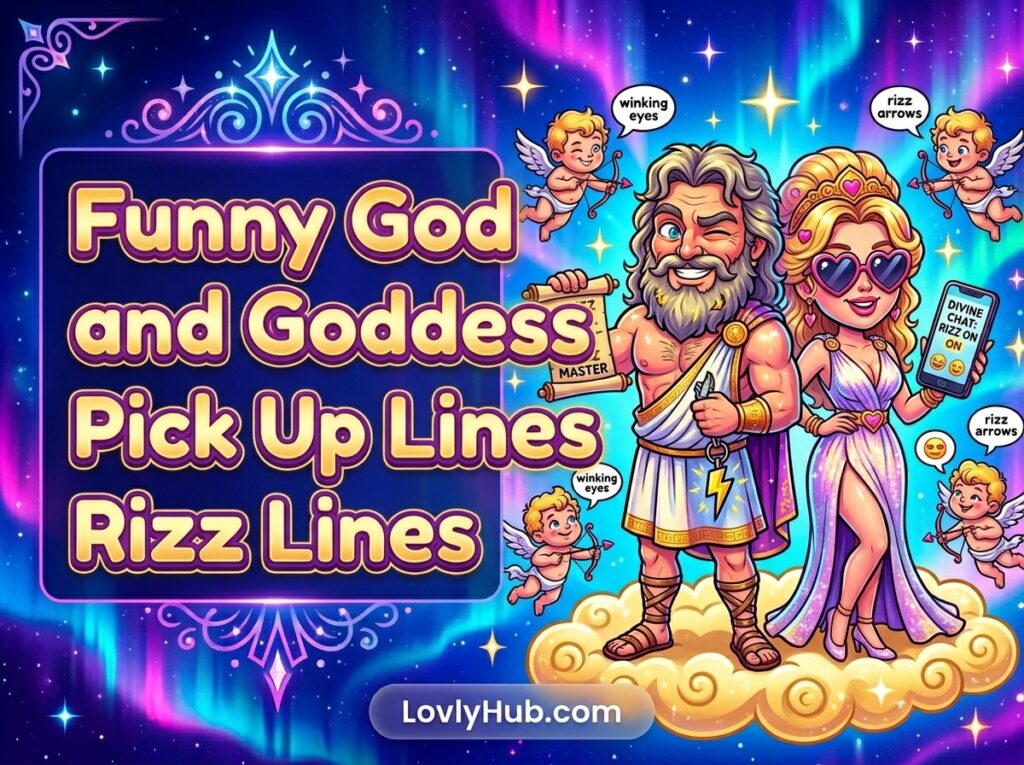Funny God and Goddess Pick Up Lines Rizz Lines
