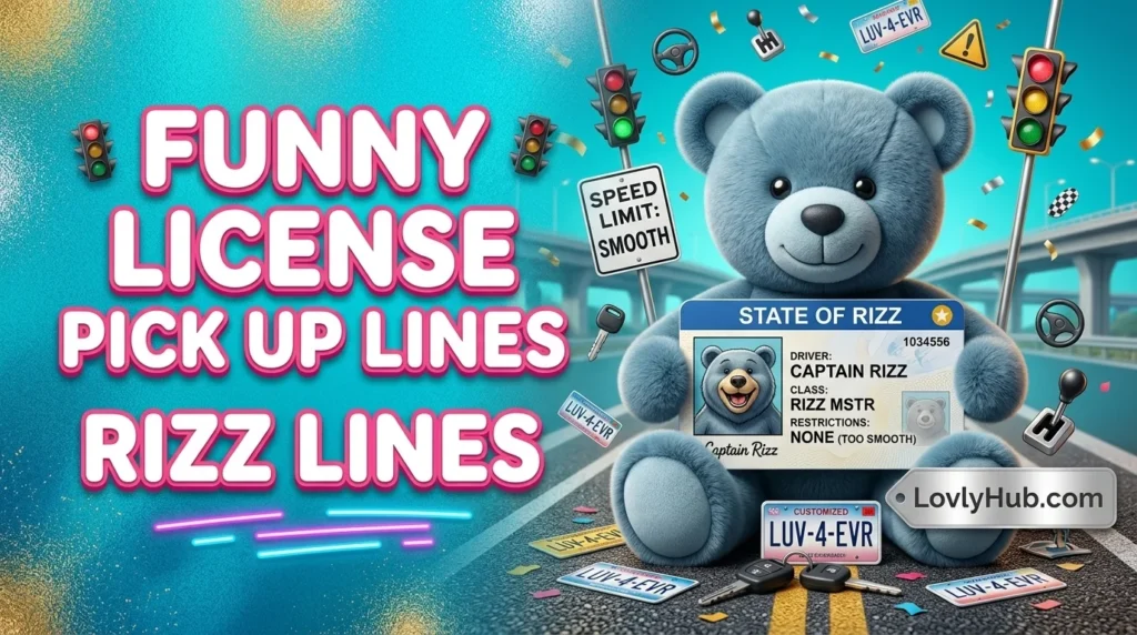 Funny License Pick Up Lines Rizz Lines
