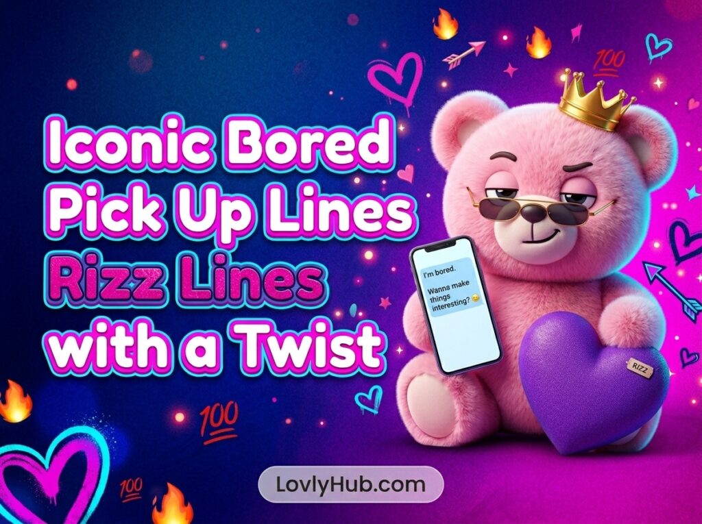 Iconic Bored Pick Up Lines Rizz Lines with a Twist
