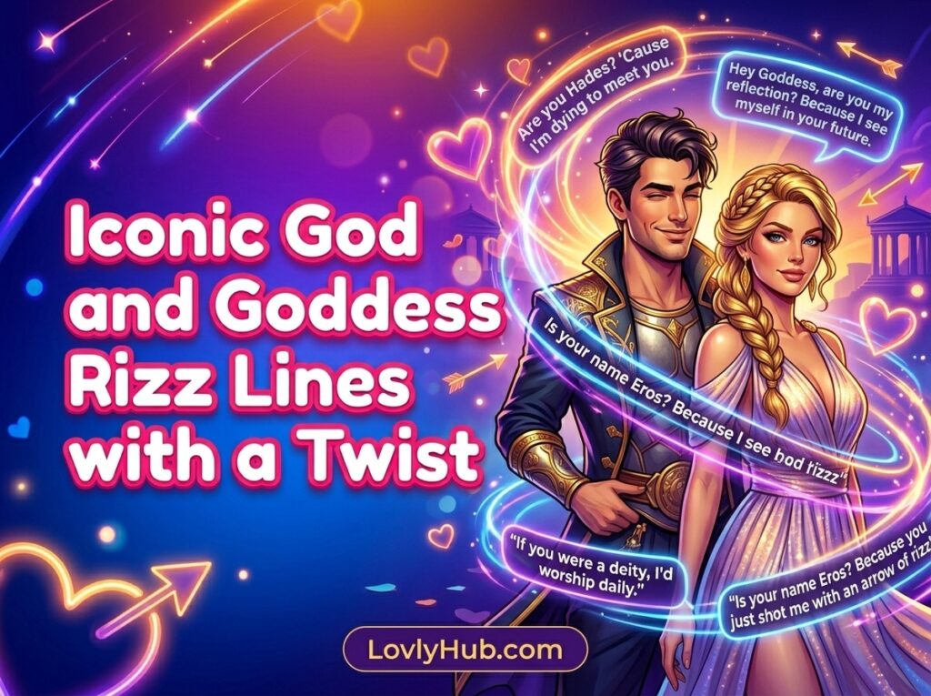 Iconic God and Goddess Rizz Lines with a Twist