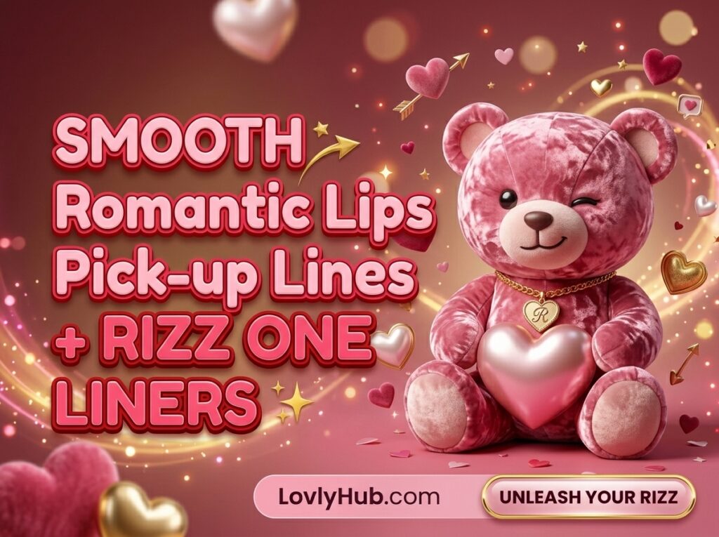Smooth Romantic Lips Pick-Up Lines Rizz One Liners