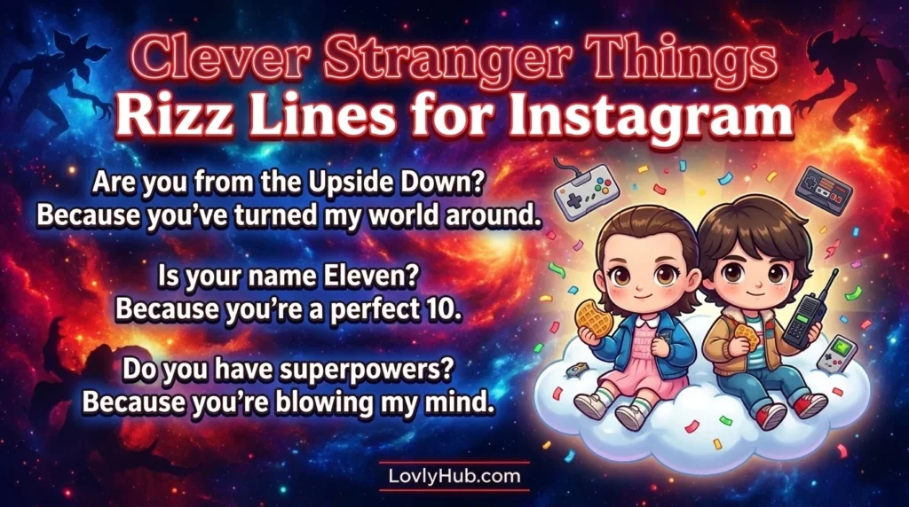 Clever Stranger Things Rizz Lines for Instagram