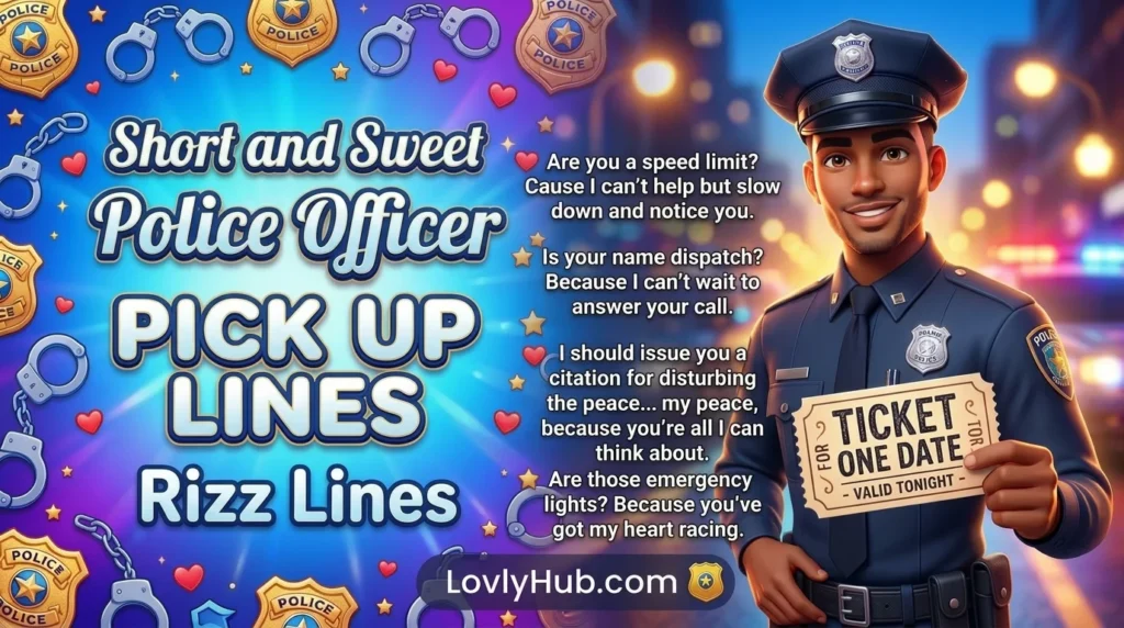 Short and Sweet Police Officer Pick Up Lines Rizz Lines