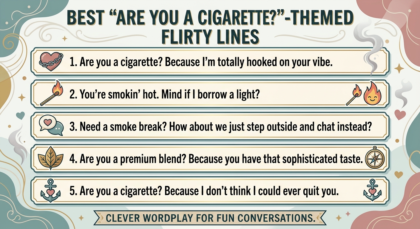 Best Are You a Cigarette-Themed Flirty Lines