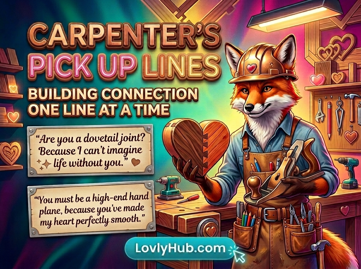 Carpenter Pick Up Lines