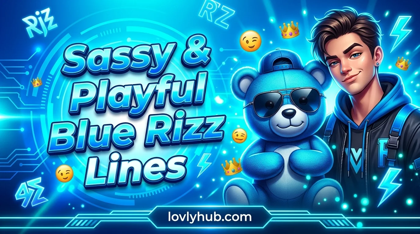 Sassy & Playful Blue Rizz Lines