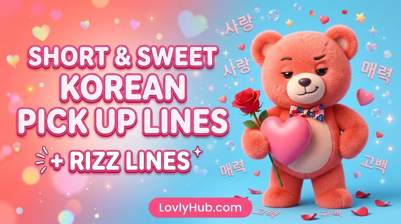 Short and Sweet Korean Pick Up Lines Rizz Lines