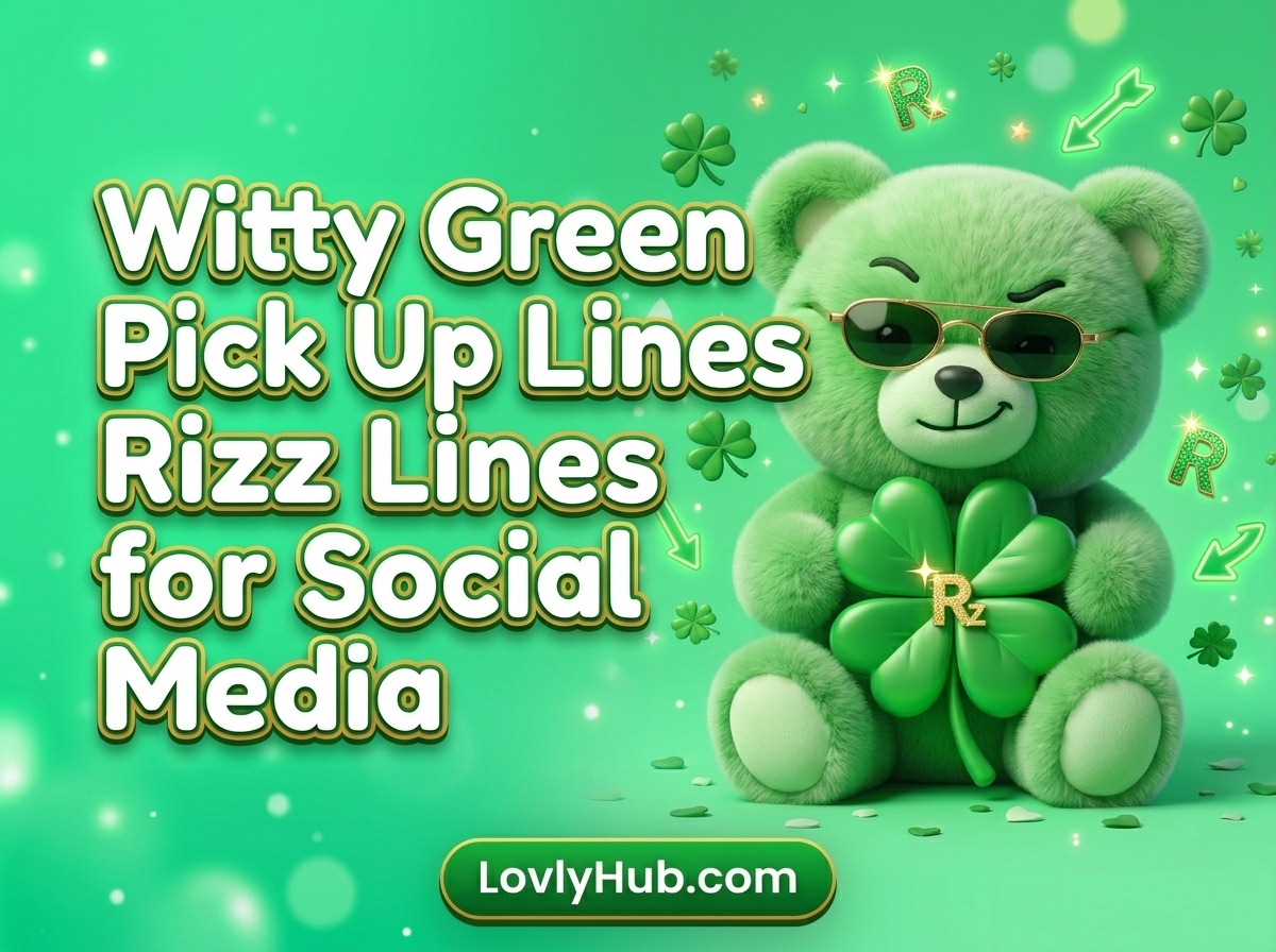 Witty Green Pick Up Lines Rizz Lines for Social Media