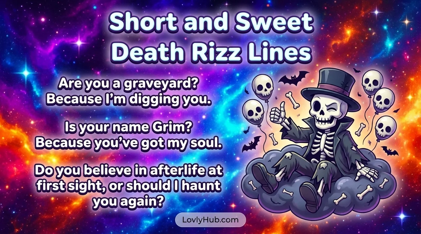 Short and Sweet Death Rizz Lines