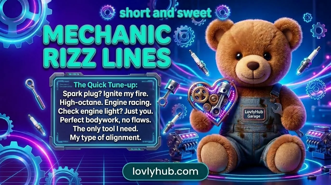 Short and Sweet Mechanic Pick Up Lines Rizz Lines