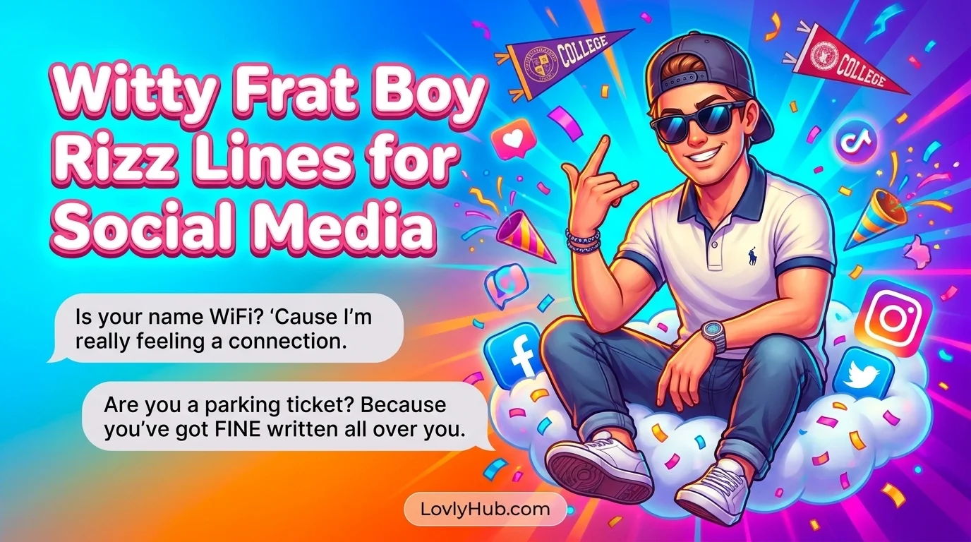 Witty Frat Boy Rizz Lines for Social Media