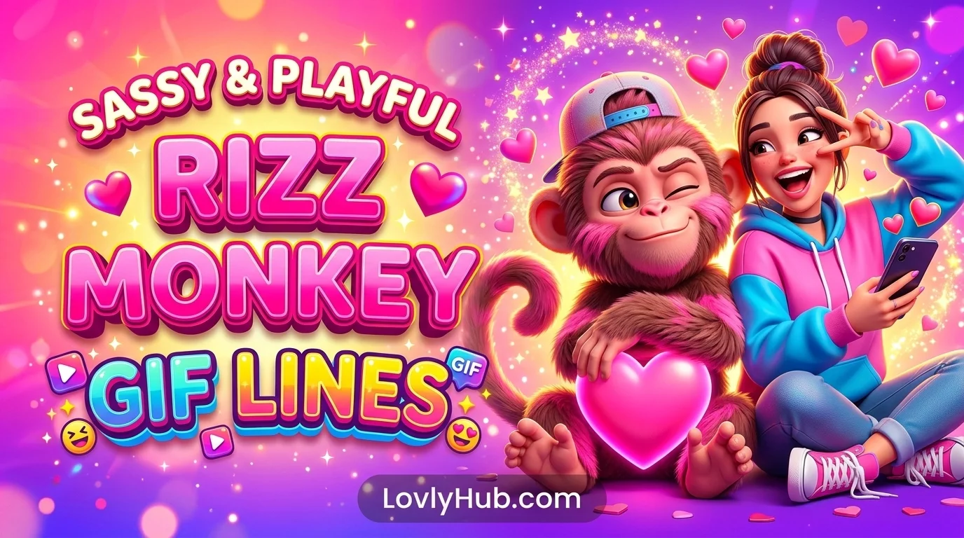Sassy and Playful Rizz Monkey GIF Lines